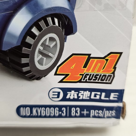 Kazi Racing Speed Blue Car Japan 4 in 1 Fusion Building Figure Model KY6096-3 - Picture 2 of 9